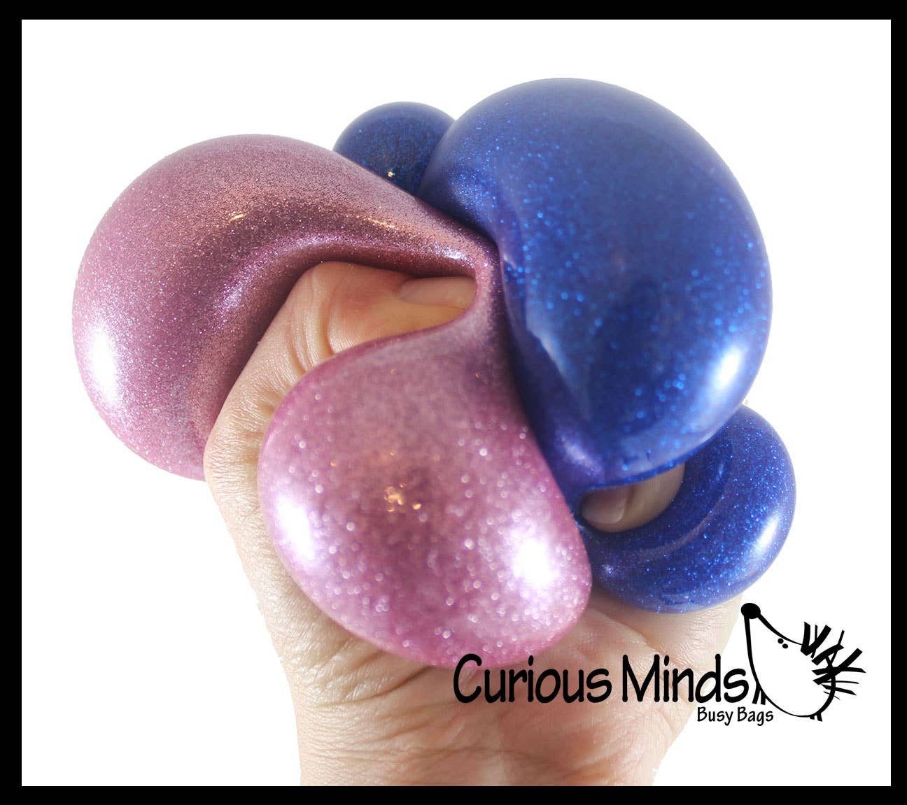 Single Metallic Glitter Thick Gel-Filled Squeeze Stress Balls  -