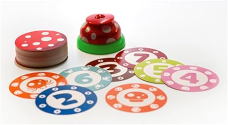 Tap a Bell’O Games, Fast Matching Card Party Game for Children with Mushroom Bell for Ages 5 & Up