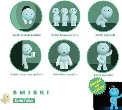 Smiski Glow in The Dark Figure, Toilet Series