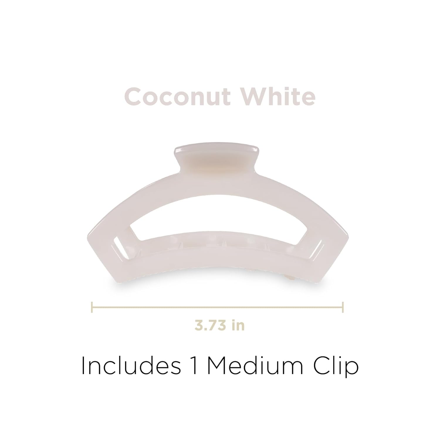 Teleties Medium Open Coconut White Claw Clip