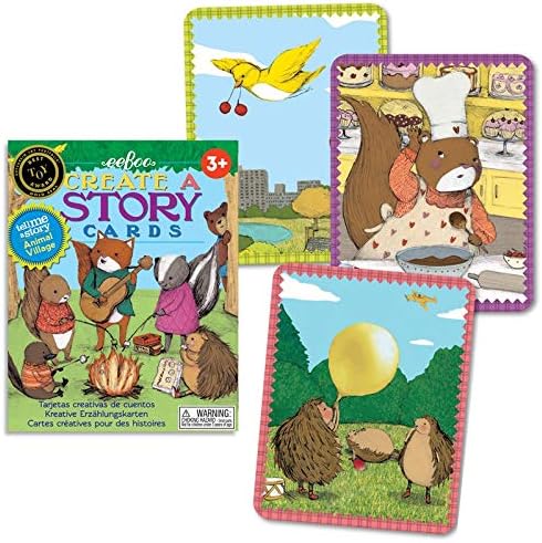 eeBoo: Animal Village Create A Story Pre-Literacy Cards, 36 Cards Included in The Set