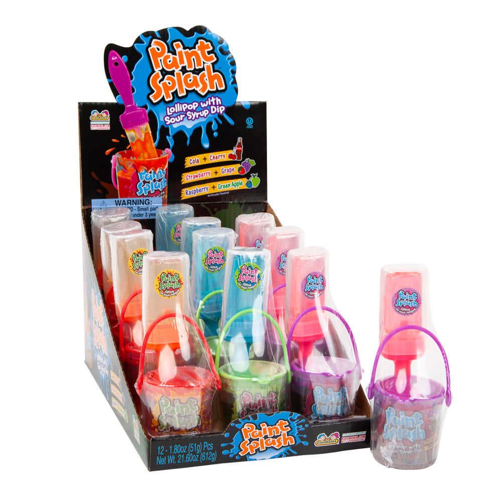 Kidsmania Plaint Splash Lollipop with Sour Syrup Dip