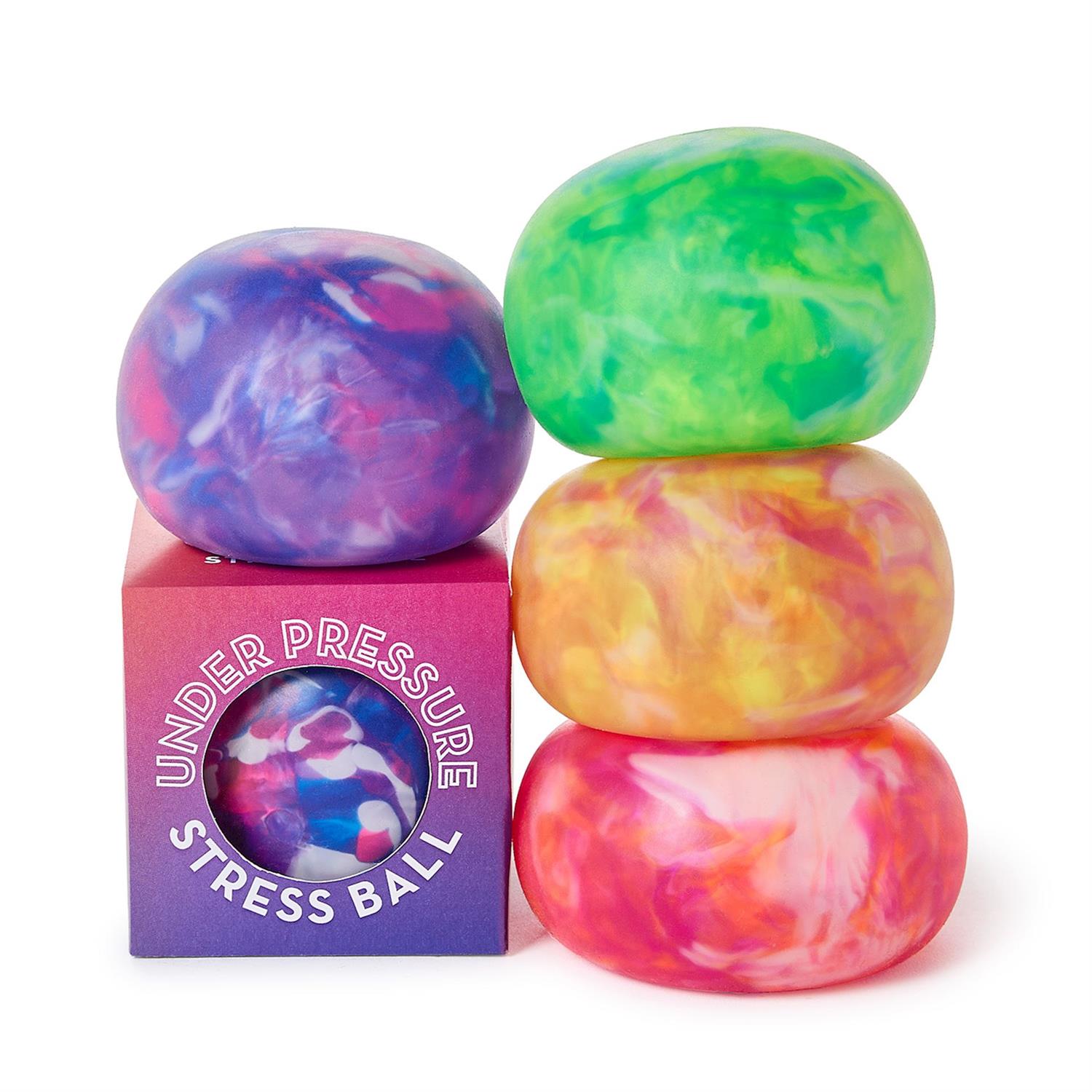 Under Pressure Marbled Stress Ball in Gift Box Assorted 4 Colors
