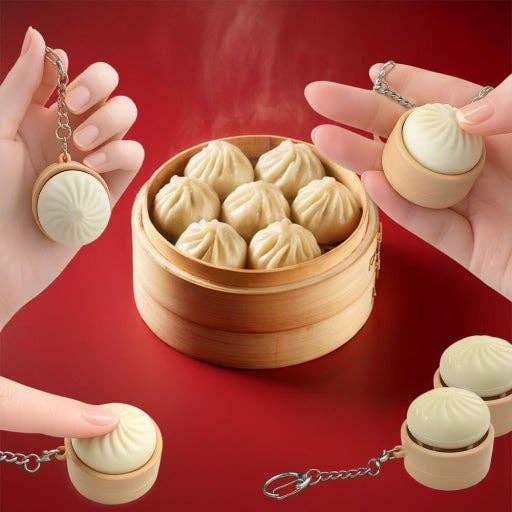 Original Dumpling Clicker Keyring – Mini Stress Relief Figet