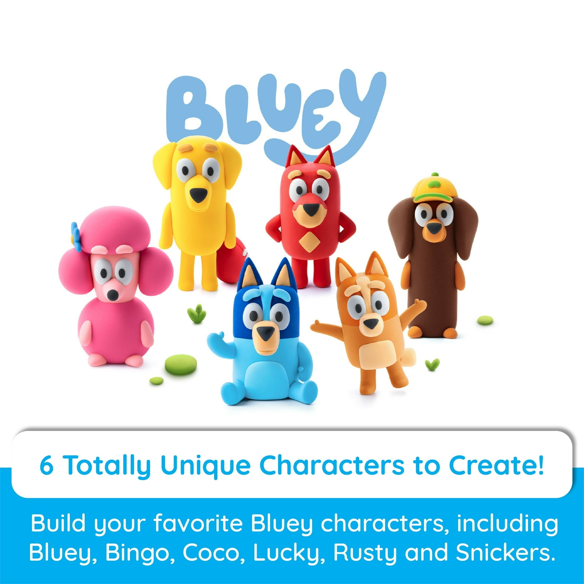 Bluey and Friends Hey Clay Air-Dry Modeling Clay Set with Interactive App