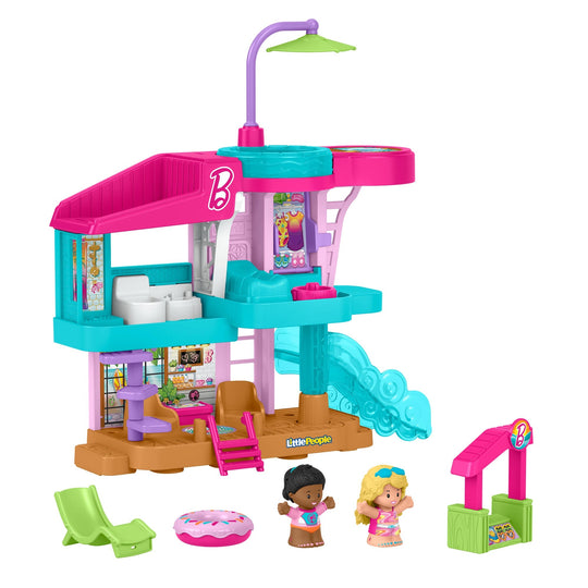 Fisher-Price Little People Barbie Beach House Playset with Figures