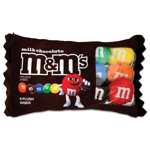 M&M's Packaging Fleece Plush 17in Soft Decorative Pillow