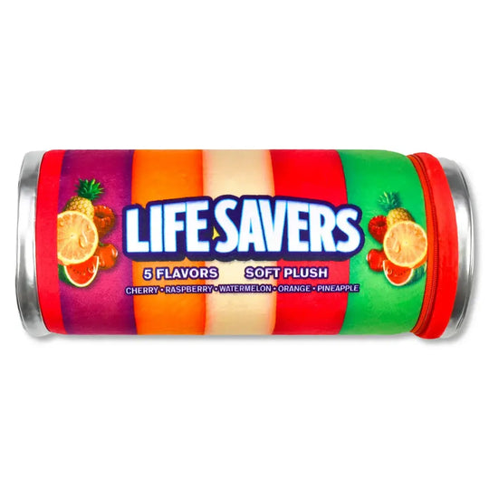 Iscream Lifesavers Packaging Plush Decorative Pillow 14.5in Soft Fleece