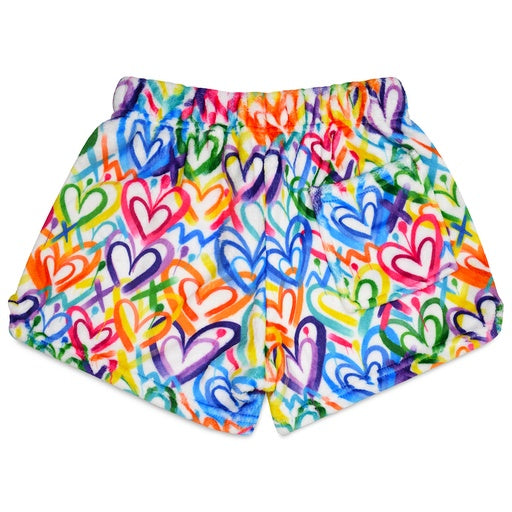 Hearts confetti plush shorts main image 0