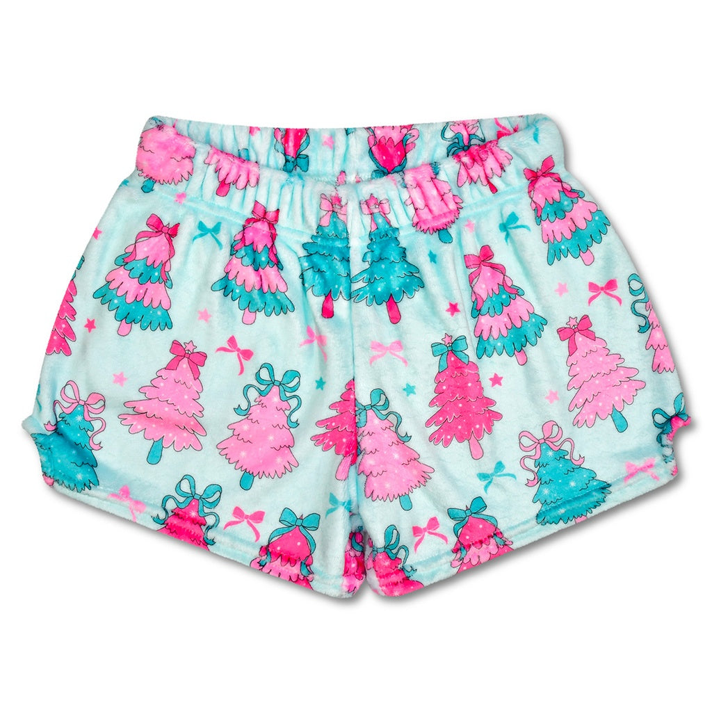 Fancy Tree Plush Shorts - X-Small