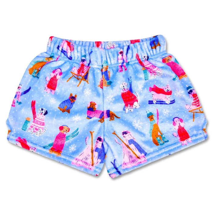 Ski Dogs Plush Shorts - Small