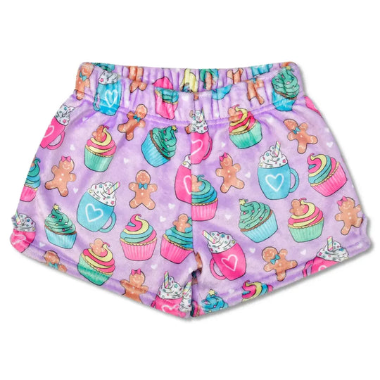 Gingerbread Cafe Plush Shorts - Small