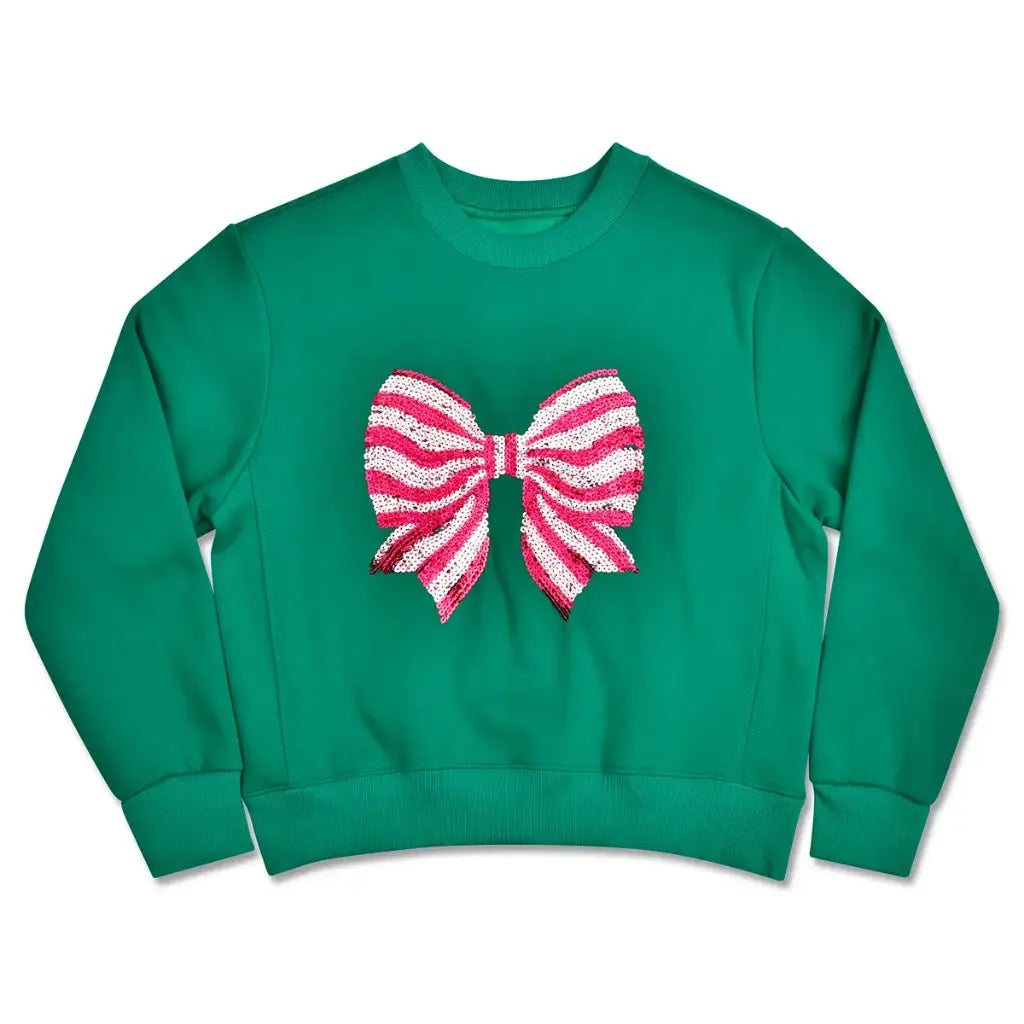 Bow Sequin Sweatshirt - Medium
