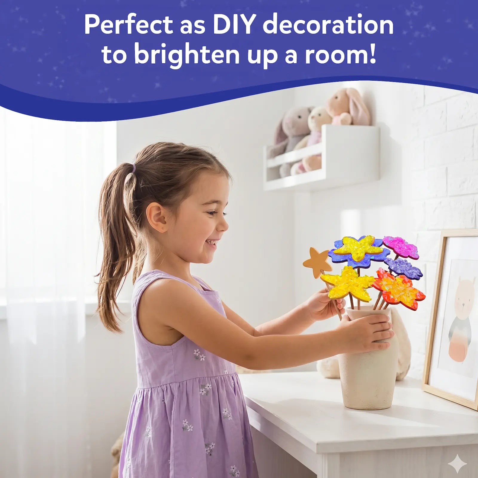 Skillmatics Poke-in Art Flower Bouquet Mess-Free Craft Kit for Kids