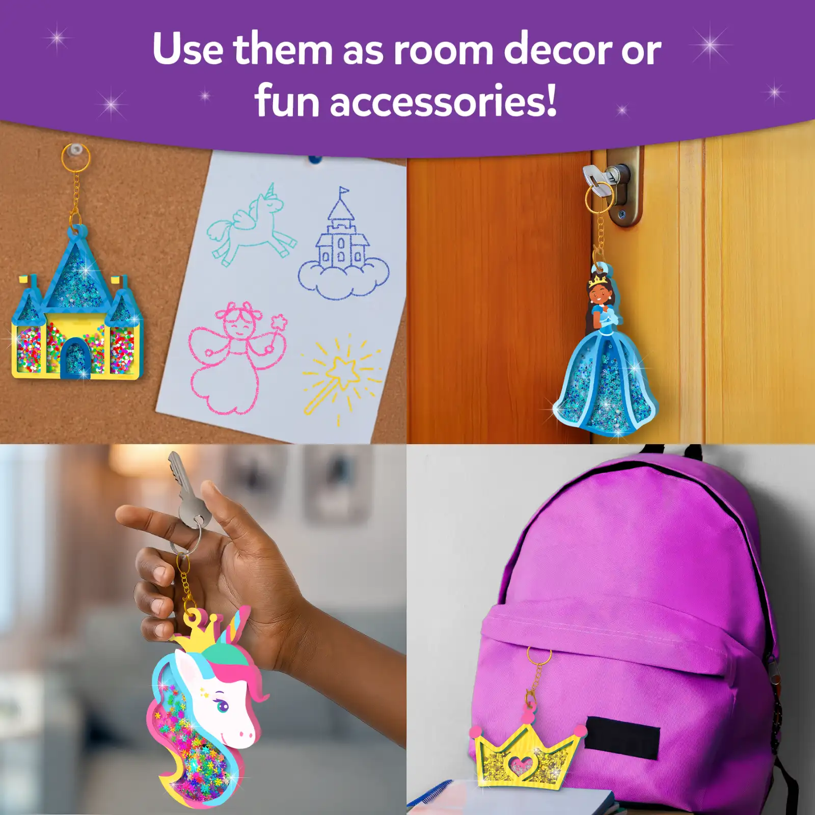 Skillmatics Shake-its Unicorns and Princesses DIY Craft Kit