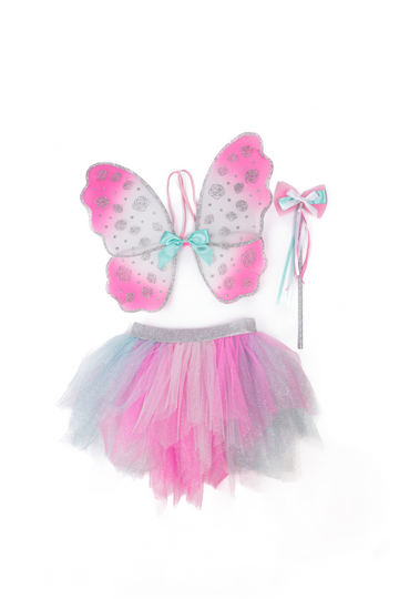 Think Mint Pink Skirt, Wings & Wand - Size 4-6
