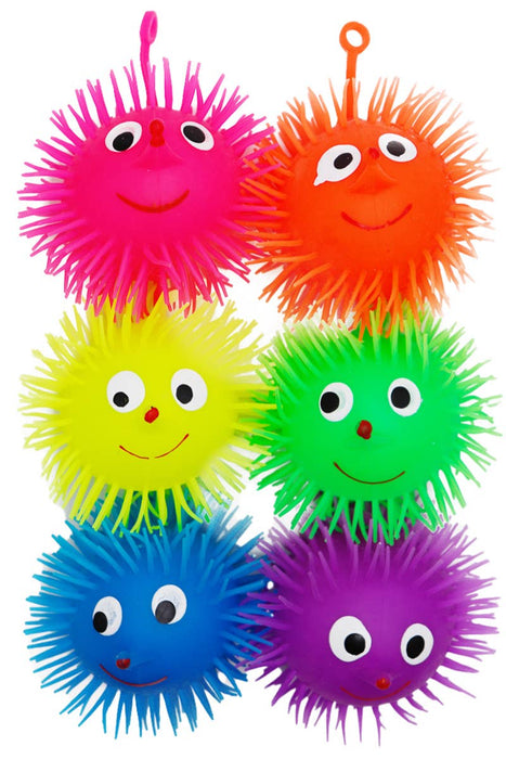 Jumbo Smiley Spiky Puffer LED Light Up Return Ball