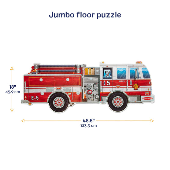 New! Giant Fire Truck 24 Piece Floor Puzzle