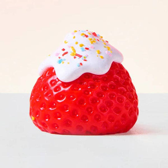 SqueezeSquad Taba Deluxe Premium Silicone Squishy Fidget Toy - Strawberry