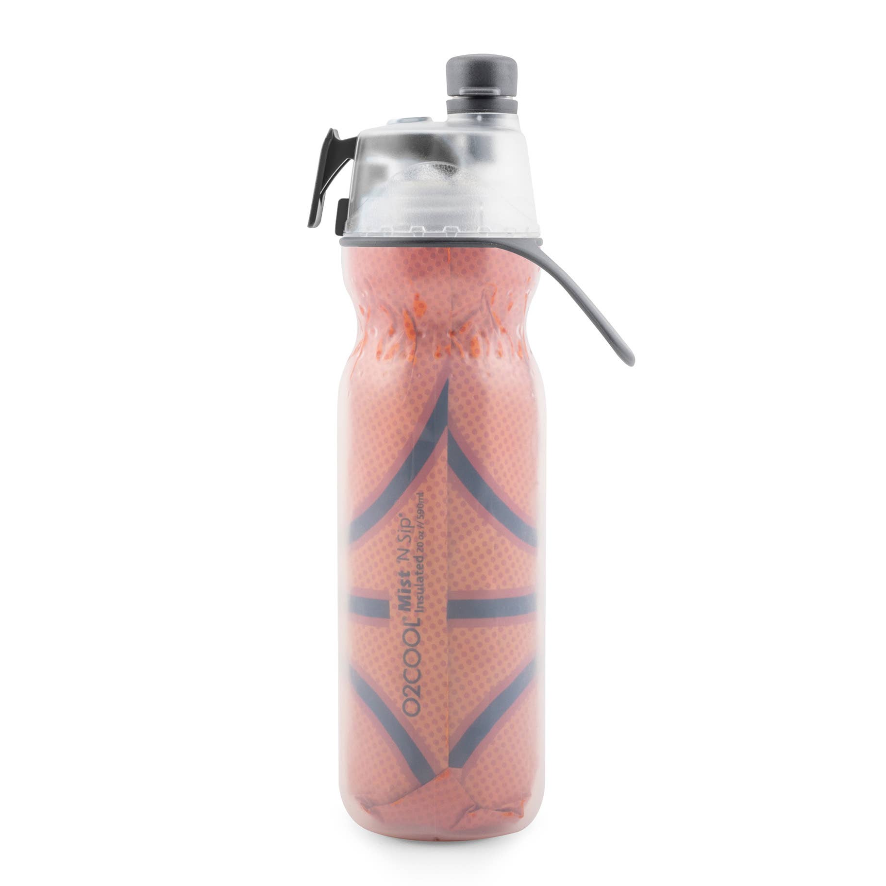 O2COOL Mist 'N Sip 20 oz Bottle Basketball