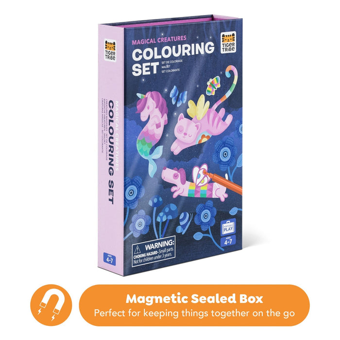 Tiger Tribe Magical Creatures Colouring Set With Markers and Stickers