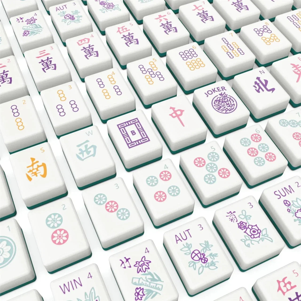 Spin Master Colorful Mahjong Tile Set with Carrying Case