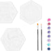 Brea Reese Vivid Retro 70s Paint-by-Number Kit 3 Hexagon Canvases