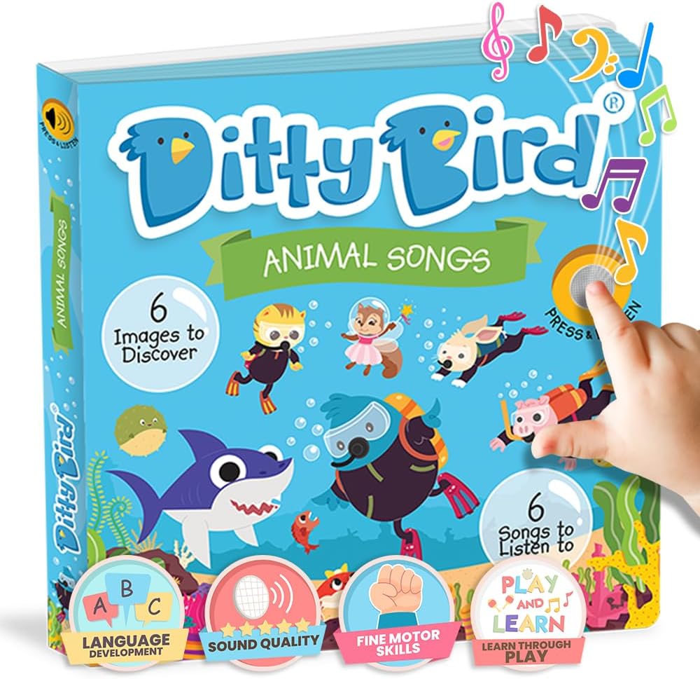 Ditty Bird Animal Songs Interactive Sound Book for Toddlers 1-3 ...