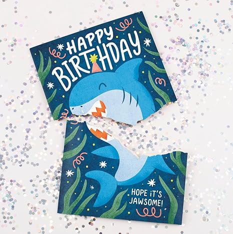 Endless Baby Shark Birthday Musical Prank Card with Hidden Glitter