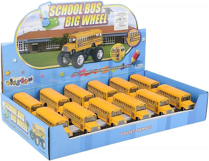 Rhode Island Novelty School Bus Big Wheel Monster Truck 5in Die-cast Toy