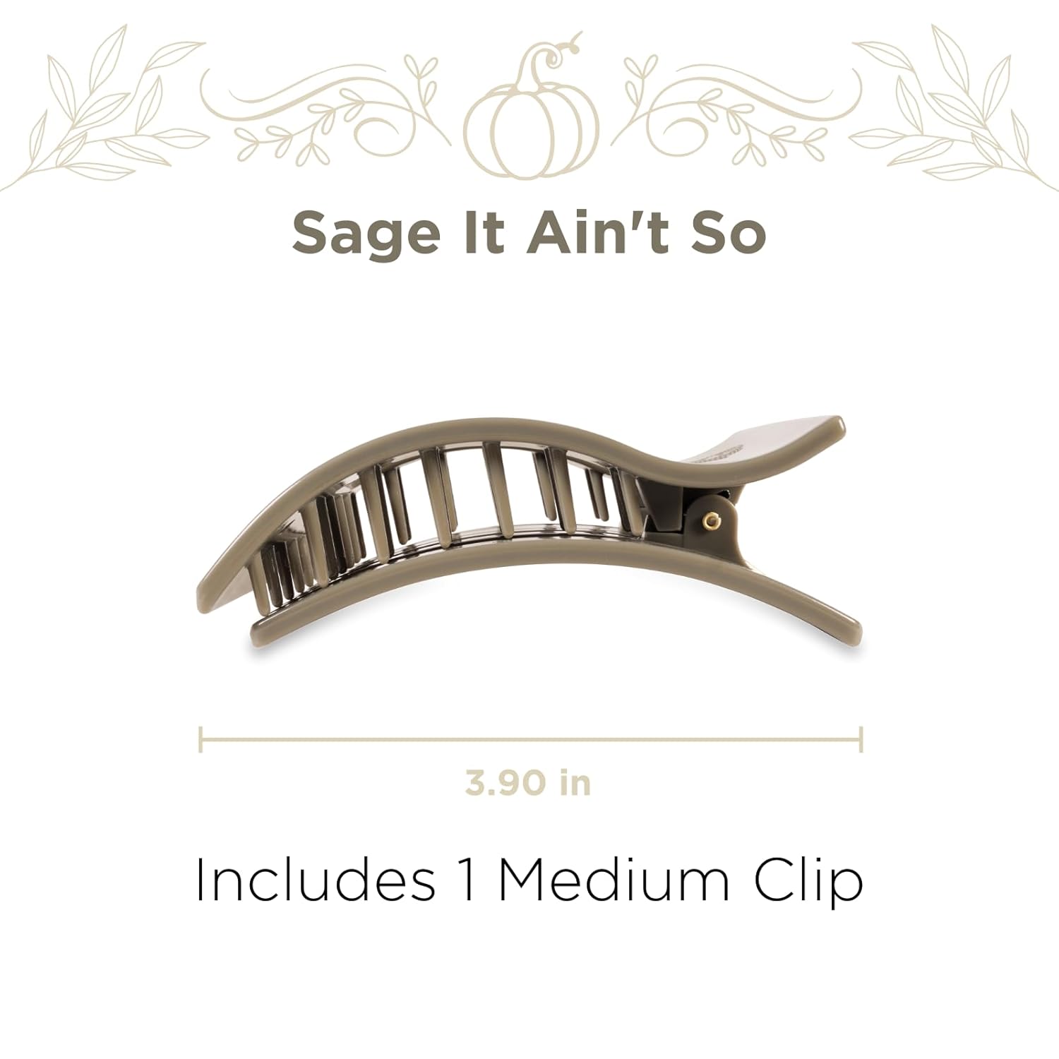 Teleties Sage Medium Flat Rectangle Hair Clip