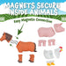 Popular Playthings Magnetic Animal Toy Set 7-Piece with Playmat