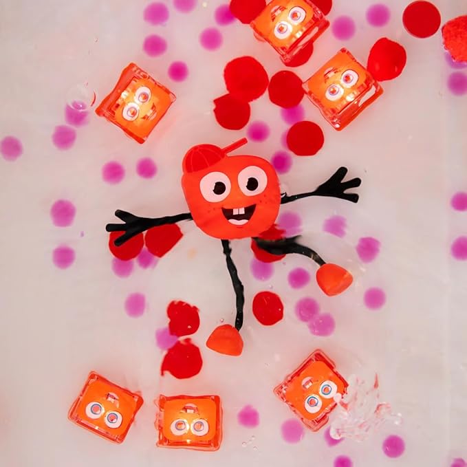 Glo Pals Sammy Red Water-Activated Bath Toy with 2 Reusable