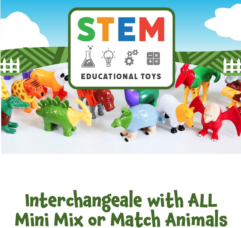 Popular Playthings Magnetic Animal Toy Set 7-Piece with Playmat