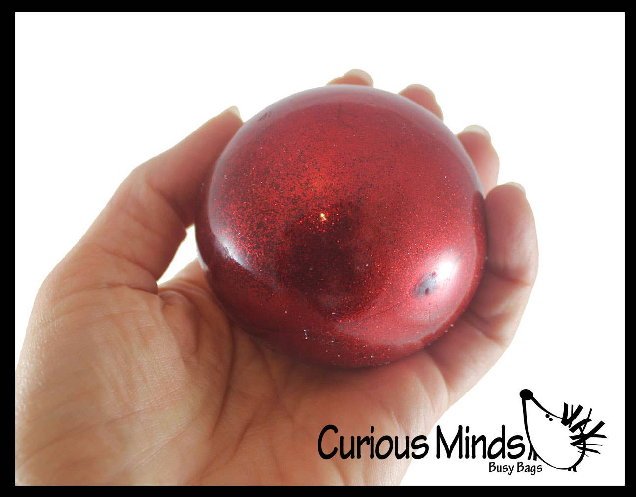 Single Metallic Glitter Thick Gel-Filled Squeeze Stress Balls  -