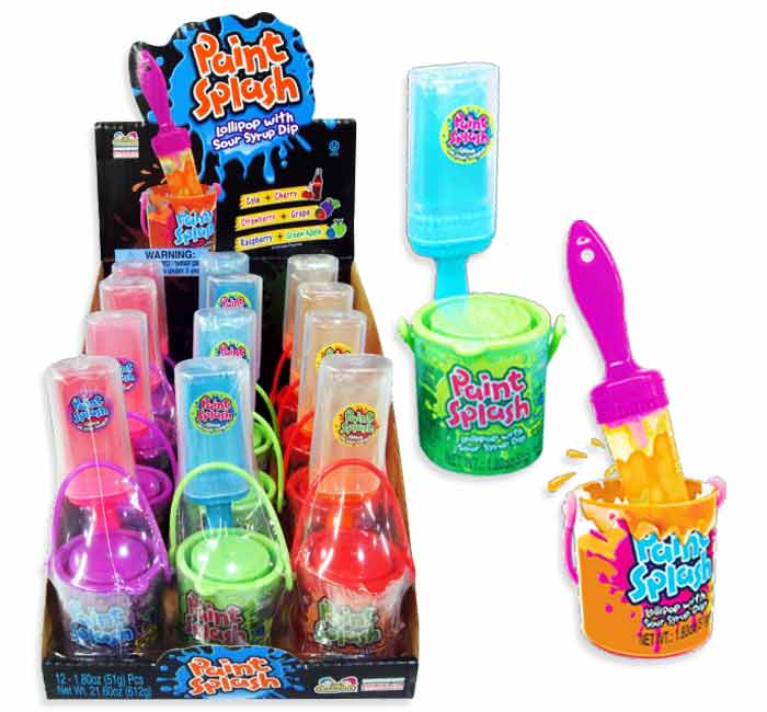 Kidsmania Plaint Splash Lollipop with Sour Syrup Dip