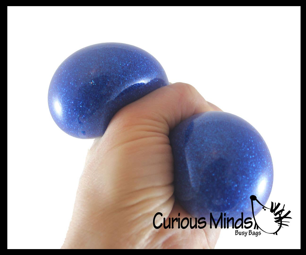 Single Metallic Glitter Thick Gel-Filled Squeeze Stress Balls  -