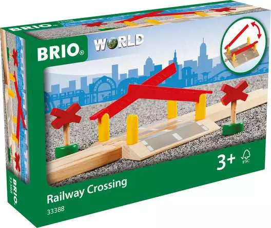 BRIO World Train Tracks Railway Crossing