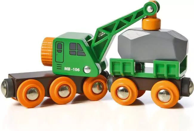 Brio Clever Crane Wagon Train