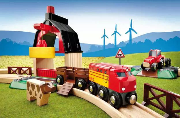 BRIO World Train Set Farm Railway Set