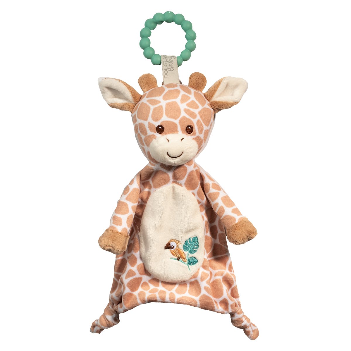 Douglas Georgie the Giraffe Plush Teether Toy with Silicone Ring