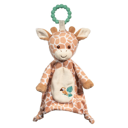 Douglas Georgie the Giraffe Plush Teether Toy with Silicone Ring