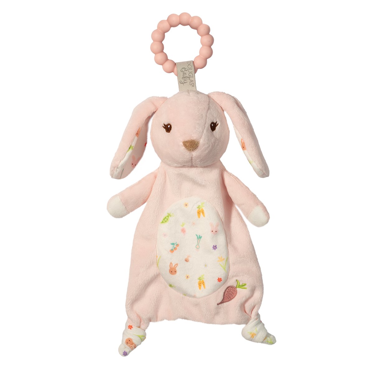 Douglas Parsnip Pink Bunny Silicone Teether for Baby