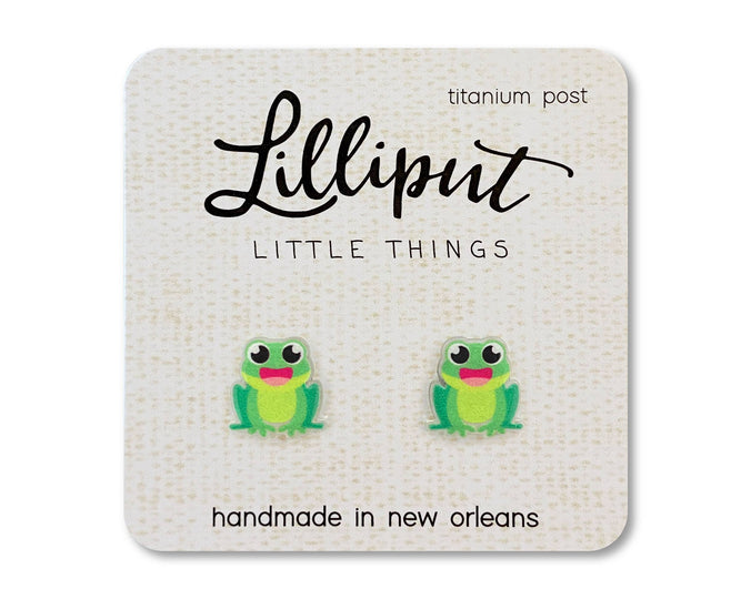Lilliput Frog Earrings