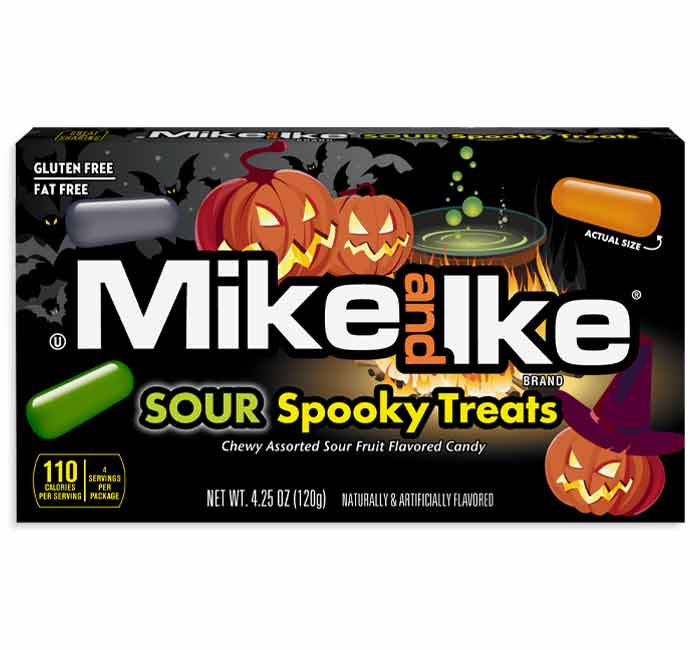 Mike & Ike Sour Spooky Treats Halloween Theater Box 4.25oz