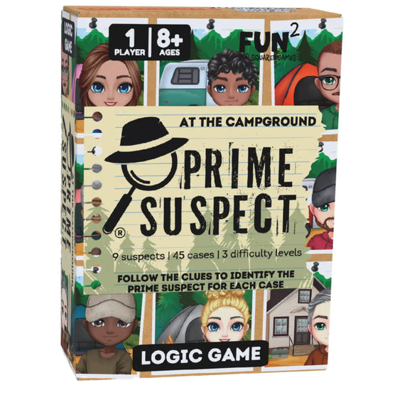 Prime Suspect Solo Deduction Game: Campground Edition - Engaging Mystery for 1 Player