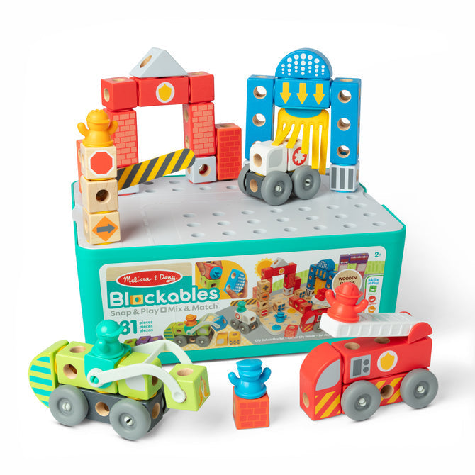 Melissa & Doug Blockables Rescue City Play Set