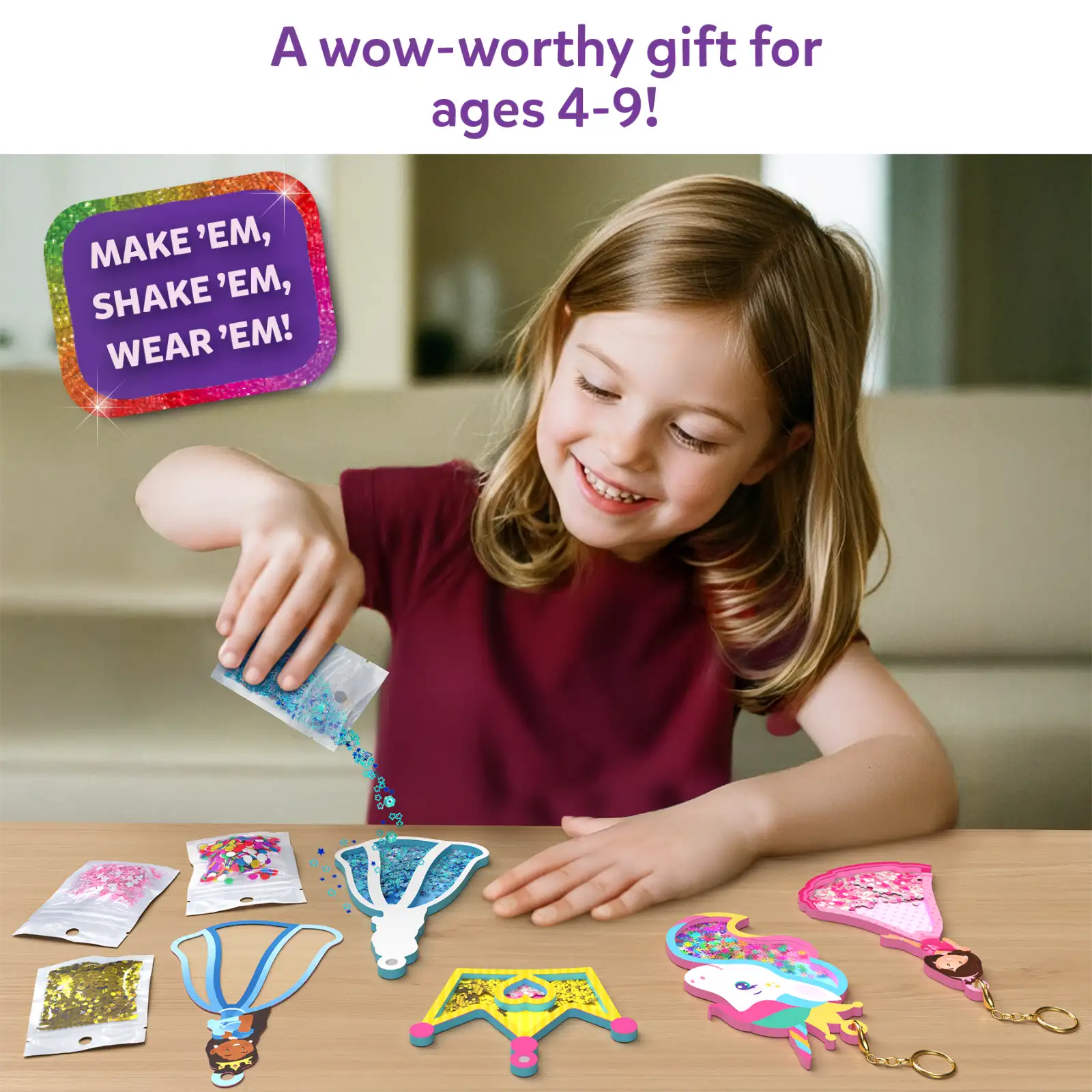 Skillmatics Shake-its Unicorns and Princesses DIY Craft Kit