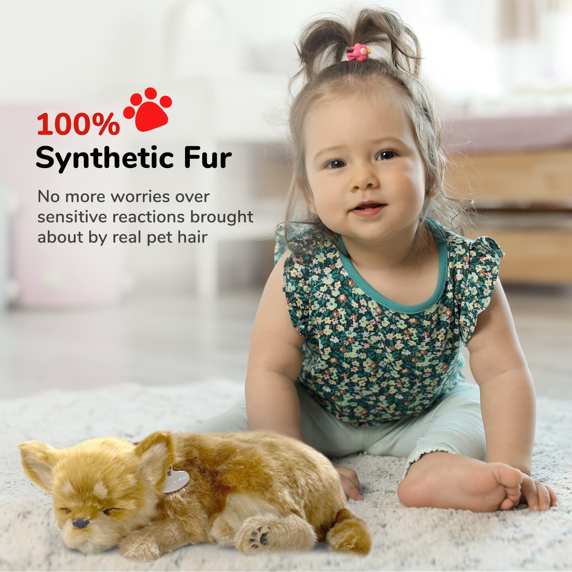 Perfect Petzzz Chihuahua Interactive Breathing Plush Toy With Bed