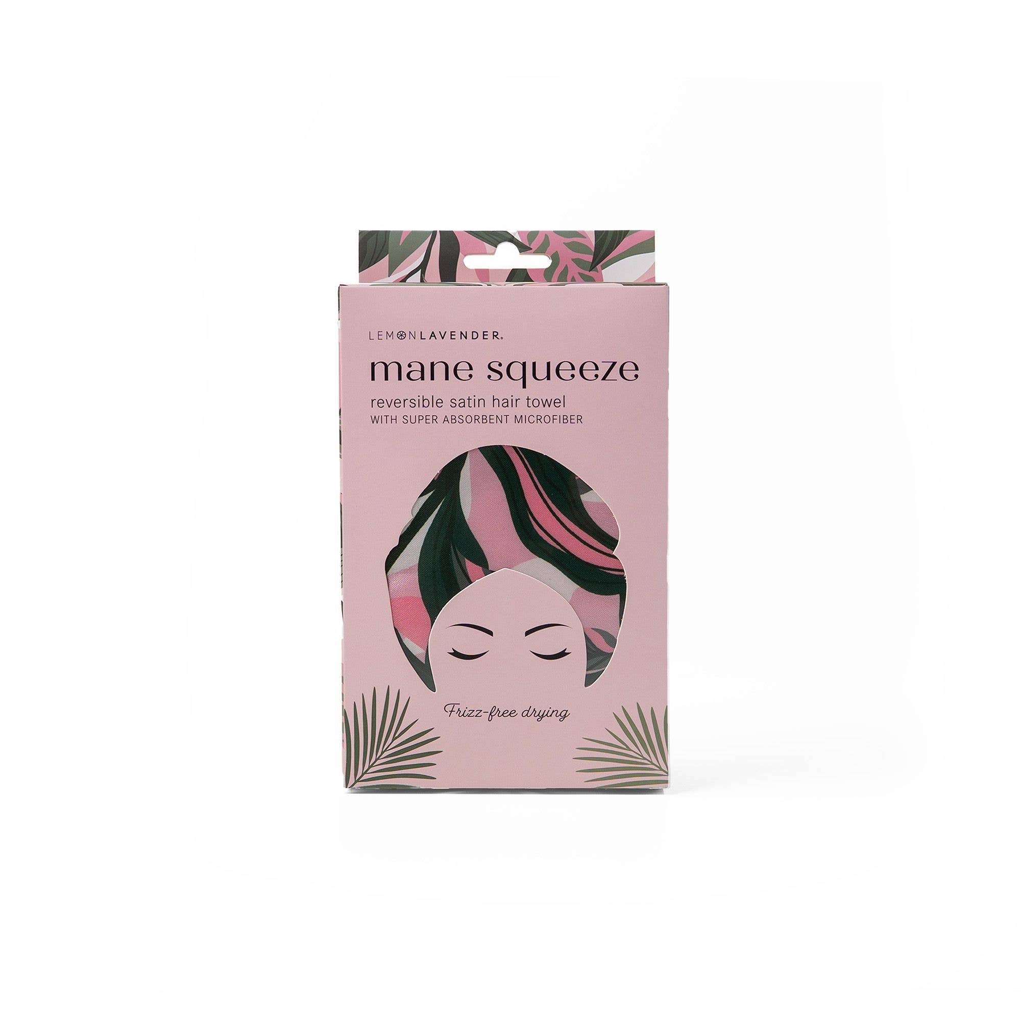 Lemon Lavender Mane Squeeze Reversible Satin Hair Towel